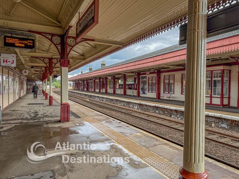 Aviemore train station where we disembarked during our Scottish highlands tour.