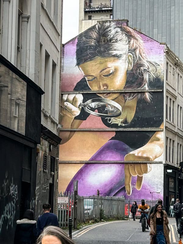Image on the Glasgow Mural Trail entitled Honey I Shrunk the Kids, by artist Smug.